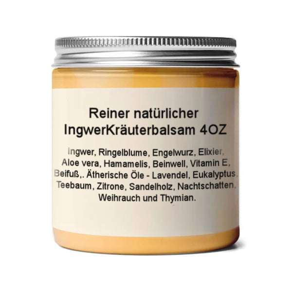 Reines natürliches Ingwer-Kräuterbalsam