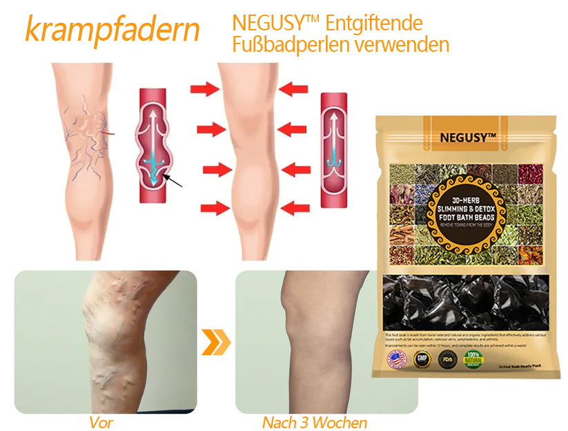 NEGUSY™ 30-Kräuter Schlankheits- & Entgiftungsfußbadperlen-🦵👩‍⚕️ (LANA-Zertifizierung, Lymphatic Association of America)