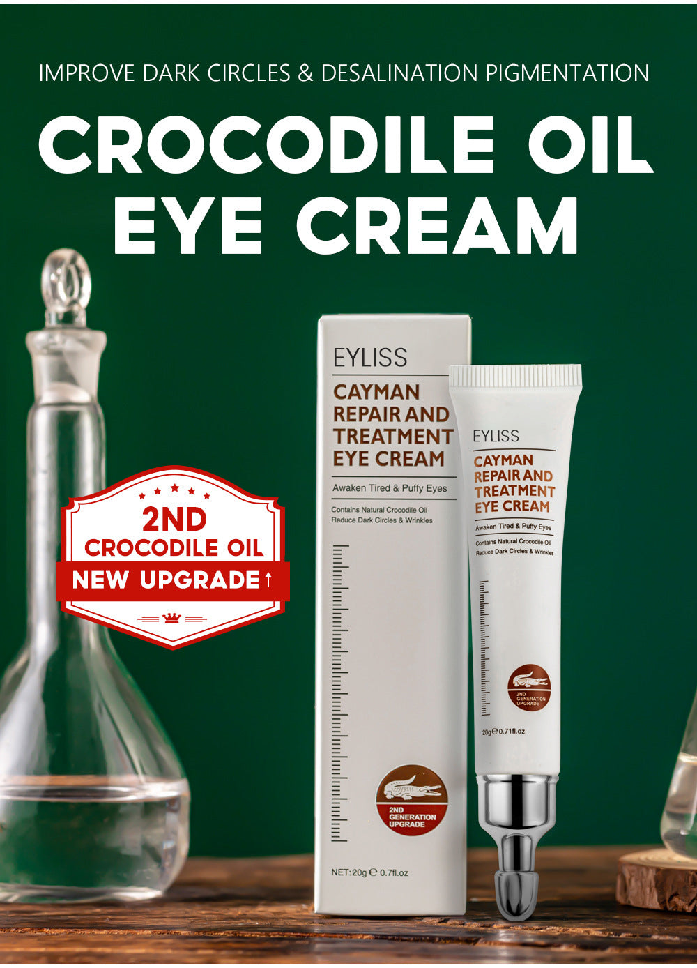 【Flash Sale】Eyliss™ Crocodile Oil Anti-Aging Eye Cream